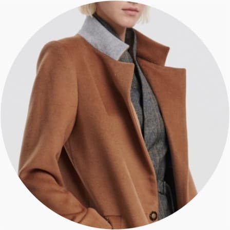 пальто классическое с контрастным воротником
