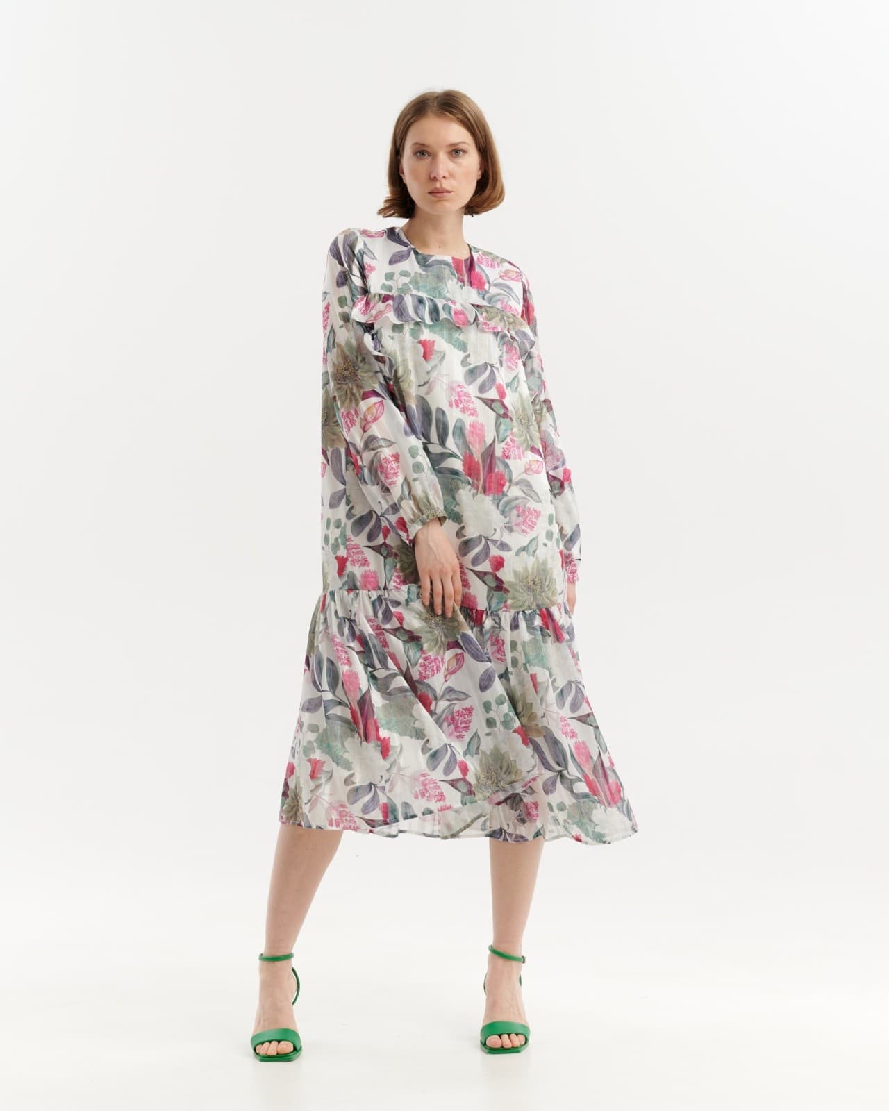 романтичное платье с принтом