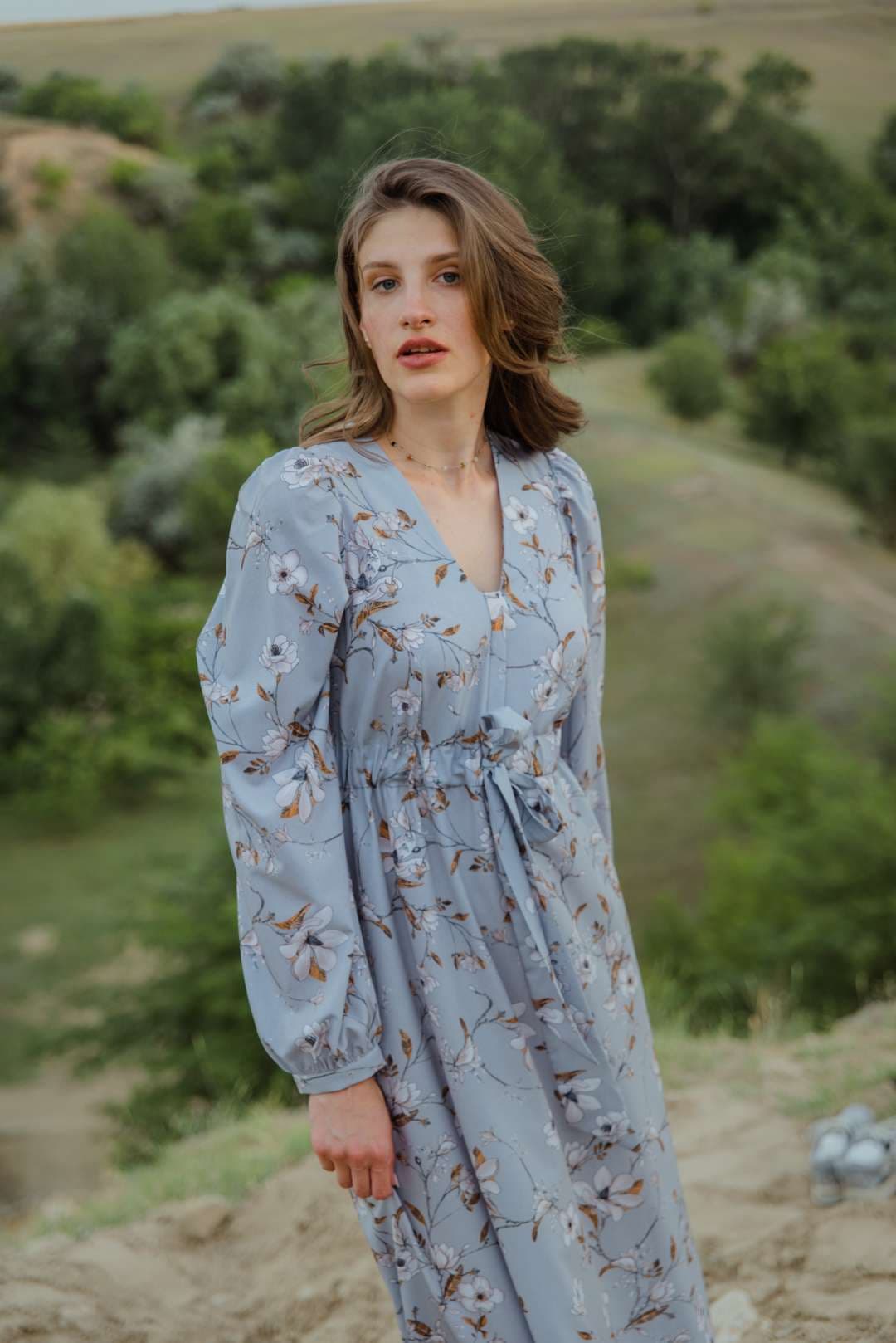 нежное платье с кулиской